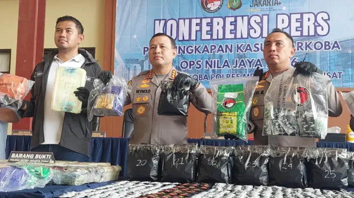 Polres Jakarta Pusat Tangkap 122 Tersangka Narkoba dalam Operasi Nila Jaya